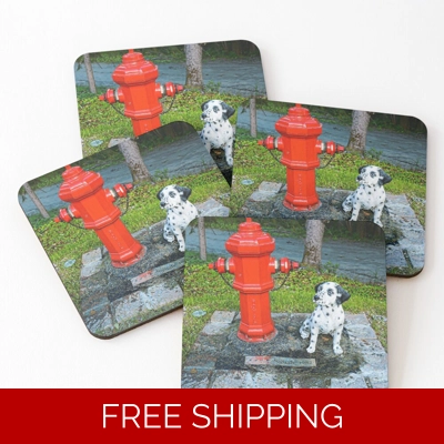 Coasters Rush signals statue Up at Le Studio (set of 4)